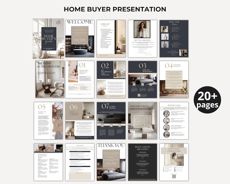 Real Estate Buyer and Seller Guide, Editable Canva Realtor Branding ...