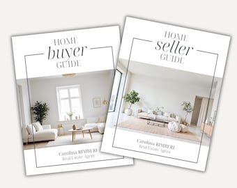 Real Estate buyer and seller guide, Editable Canva Realtor Branding, Listing Presentation, Digital Download