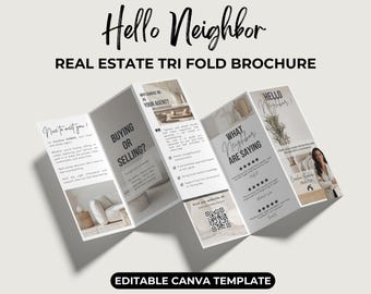 Real Estate Tri-Fold Brochure Template | Editable Canva Flyer