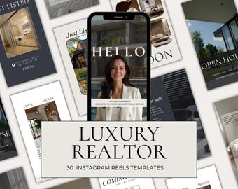 Real Estate reels template: fully editable with free canva