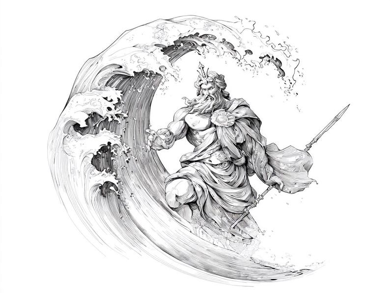 Poseidon Tattoo Mega Pack (150) | Greek God of the Sea • Mythic Tattoos ...