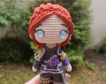 Amigurumi pattern Clair Obscur Expedition 33 chibi Maelle doll crochet PDF pattern, ENGLISH
