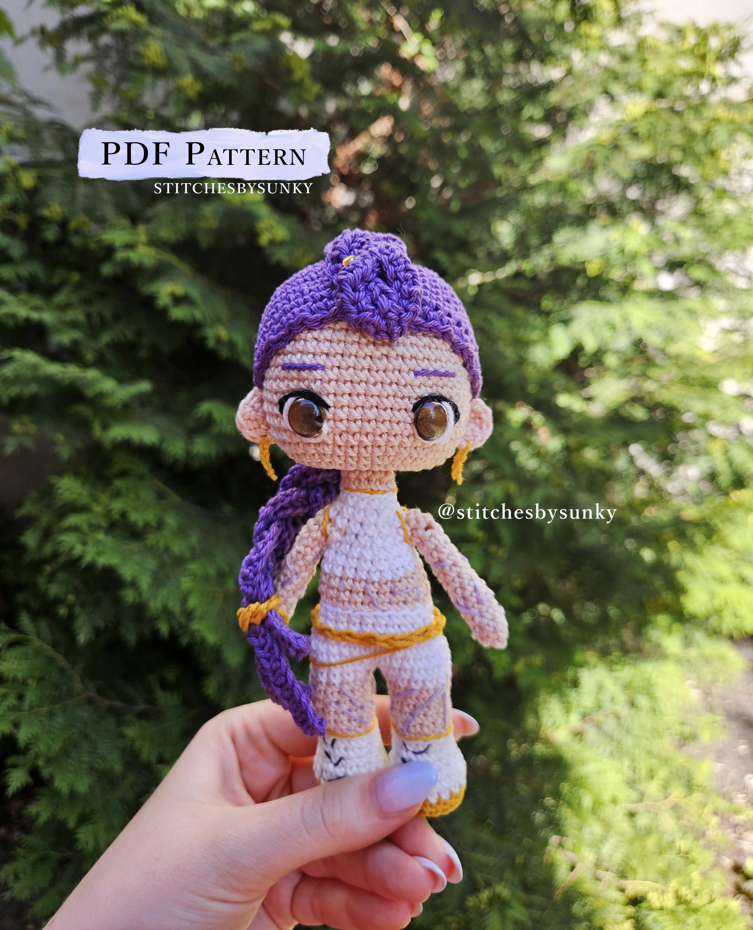 Amigurumi Pattern KPOP Demon Hunters Rumi Doll Crochet PDF Pattern