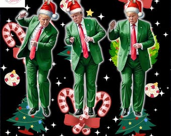 Trump Dancing Ornament, Christmas Trump Acrylic Hanging Ornament MAGA Ornament Great Christmas Tree Ornaments Car or Christmas Tree Ornament