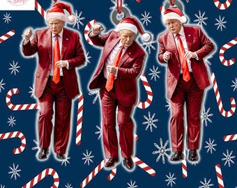 Trump Dancing Ornament, Christmas Trump Acrylic Hanging Ornament, Trump Ornaments, Trump Christmas Ornaments, Christmas Tree Ornaments