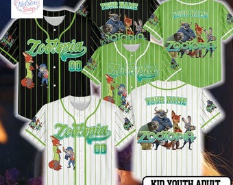 Personalized Zootopia 2 Baseball Jersey, Custom Nick Wilde Judy Hopps Baseball Shirt
