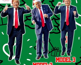 Trump Dancing Ornament, Christmas Trump Dance Viral Acrylic Hanging Ornament MAGA Ornament Christmas Tree Ornaments Car or Tree Ornament