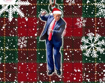 Trump Dancing Ornament, Acrylic Trump Christmas Ornaments, Trump Ornaments, Trump Christmas Ornaments, Christmas Tree Ornaments