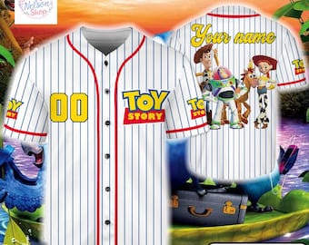 Custom Toy Story Baseball Jersey, Disney Toy Story Baseball Jersey, Disney Baseball Team Outfit, Toy Story Jersey Gift