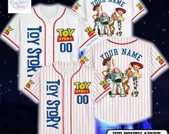 Personalized Disney Toy Story Baseball Baseball Jersey, Custom Disney Toy Story Baseball Jersey, Toy Story Baseball Team Outfit