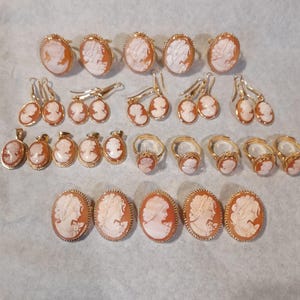 Handmade classic Italian Cameo Bracelet, Minimalist Shell Cameo Jewelry image 13