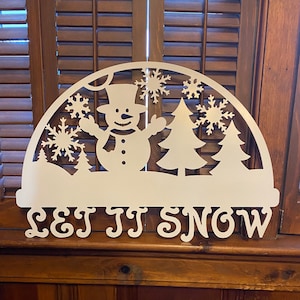 Let it Snow holiday insegne in acciaio, insegne metalliche personalizzate, insegne natalizie