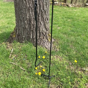 Made to order- Hand forged campfire poker, fire poker with stand, outdoor fire poker