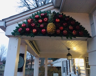 Décoration de porte MOYENNE avec fruits des fêtes de style Williamsburg, éventail pomme, éventail de fruits, planche de fruits - PLANCHE UNIQUEMENT !