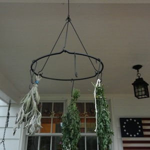 Made to order- Hanging herb drying rack