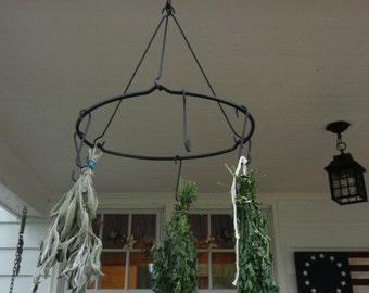 Made to order- Hanging herb drying rack