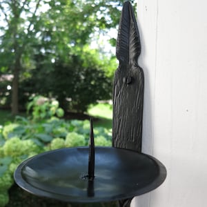 Hand forged candle sconce, Made to order