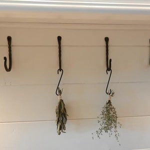Made to order- Hand forged twisted hooks
