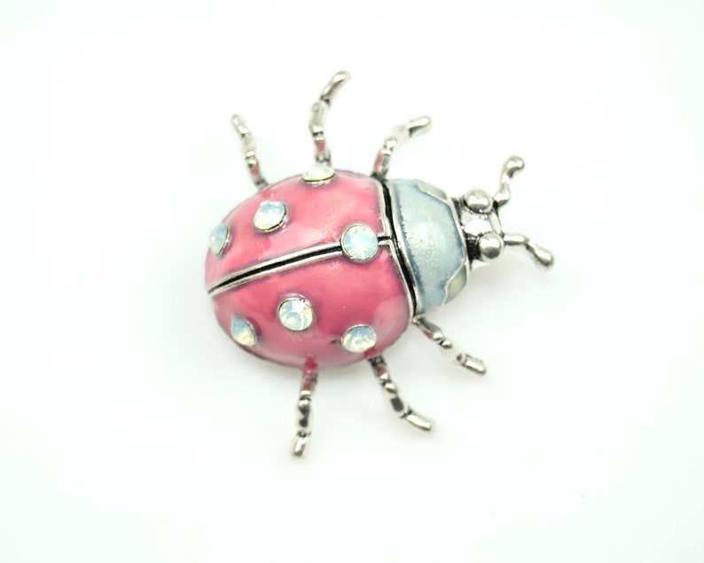 Ladybug Brooch Large Lady Bug Jewelry Embellishment Pink Etsy