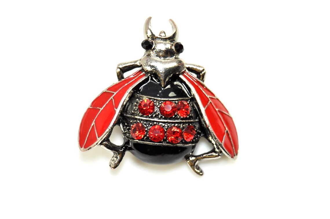Ladybug brooch large lady bug Jewelry Embellishment red Etsy