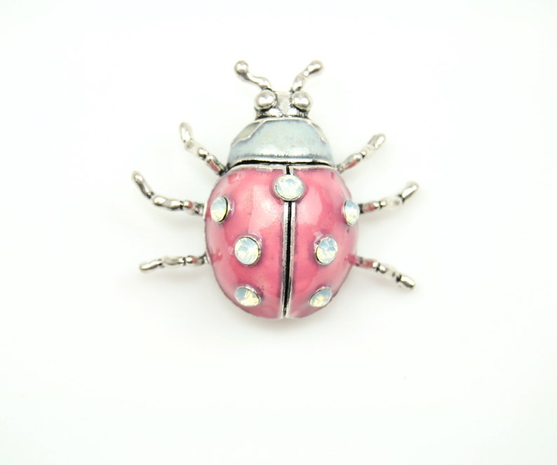 Ladybug Brooch Large Lady Bug Jewelry Embellishment Pink Etsy