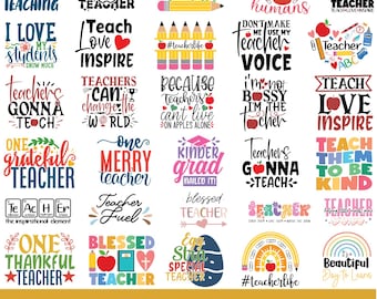Teacher Svg Bundle, Teacher Life Svg, Back to School Svg, Teacher Quote Svg, Teacher Appreciation svg, T School Svg, Cricut