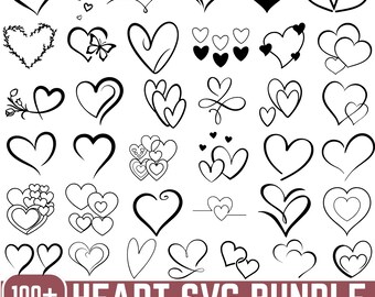 Heart Svg,Heart Text Dividers SVG,Doodle Heart Svg,Love Svg,Valentine Svg,Heart Wreath Svg,Sketch Heart Svg,Open Heart,Cricut & Silhouette