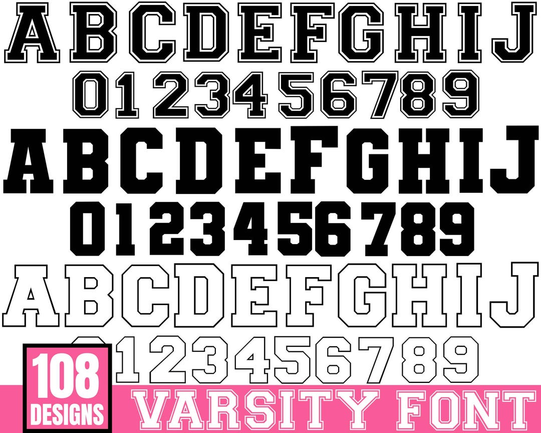 Varsity Font Svg, Jersey Font Svg, Sports Svg Alphabet, Varsity Letters ...
