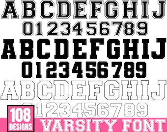 Varsity Font Svg, Jersey Font Svg, Sports Svg Alphabet, Varsity Letters Svg, Sports Font, College Font, Varsity Alphabet Svg, Silhouette