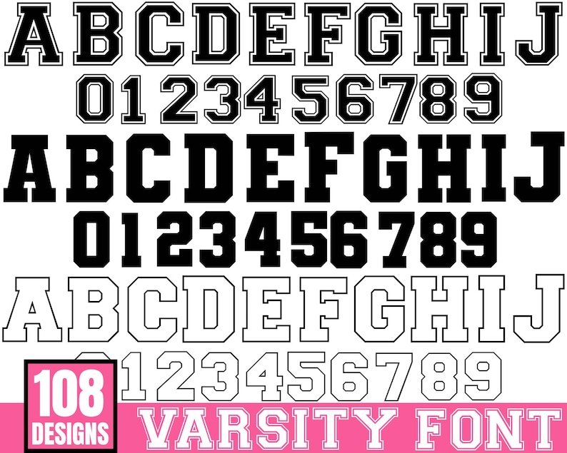 Varsity Font Svg, Jersey Font Svg, Sports Svg Alphabet, Varsity Letters ...
