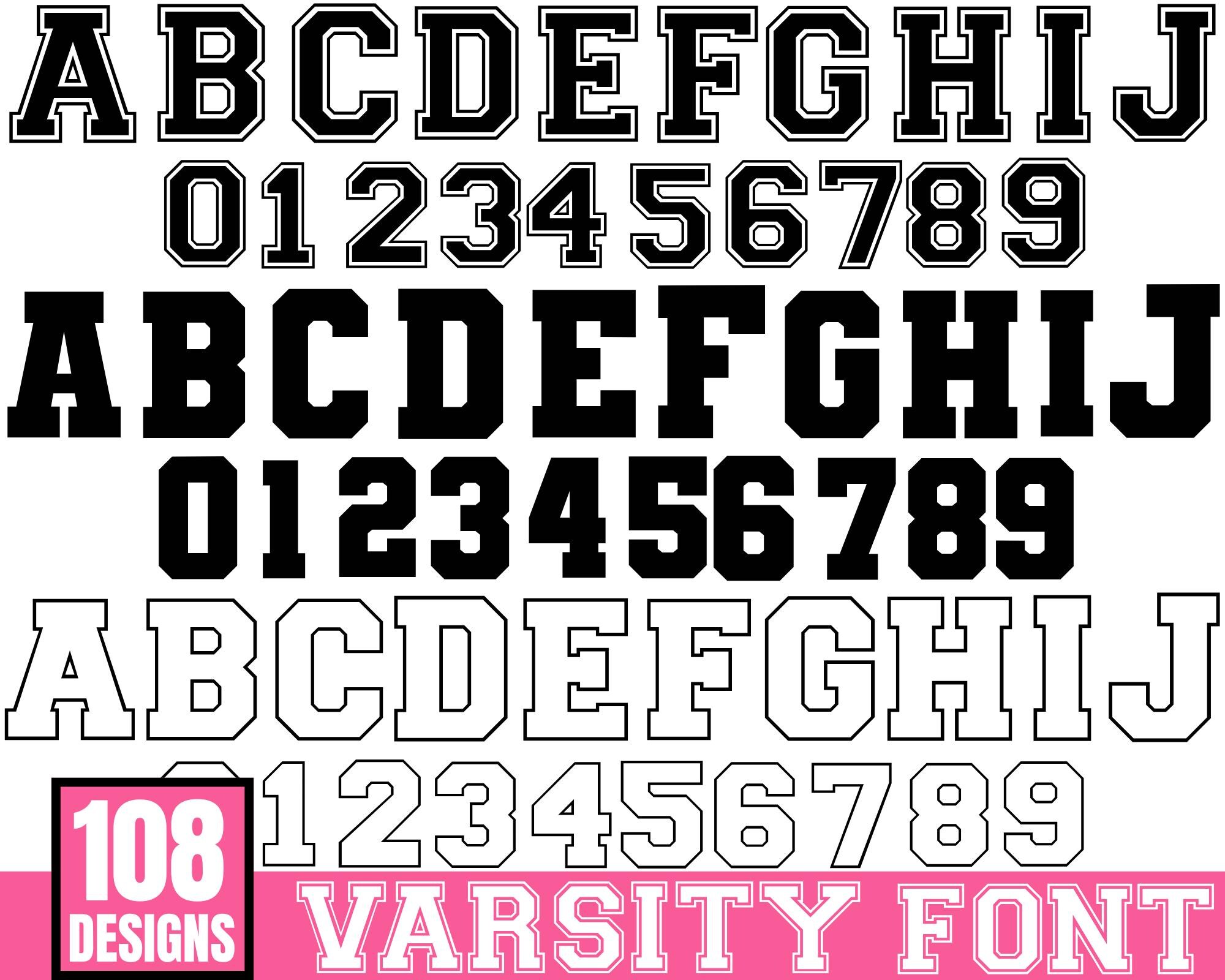 Varsity Font Svg, Jersey Font Svg, Sports Svg Alphabet, Varsity Letters ...