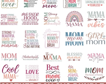 Mothers Day SVG Bundle, Mom life SVG, Mama SVG, mom quotes , Mom of boys girls , blessed mama , cute mom , Happy Mother's Day