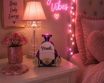 Peridot Girl Lamp Base – Stylish Bedroom Night Light Decor, Multiple Color Options, Black Girl Room Decor