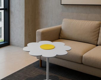 Handmade Steel Daisy Coffee Table – Personalized Modern Home Decor