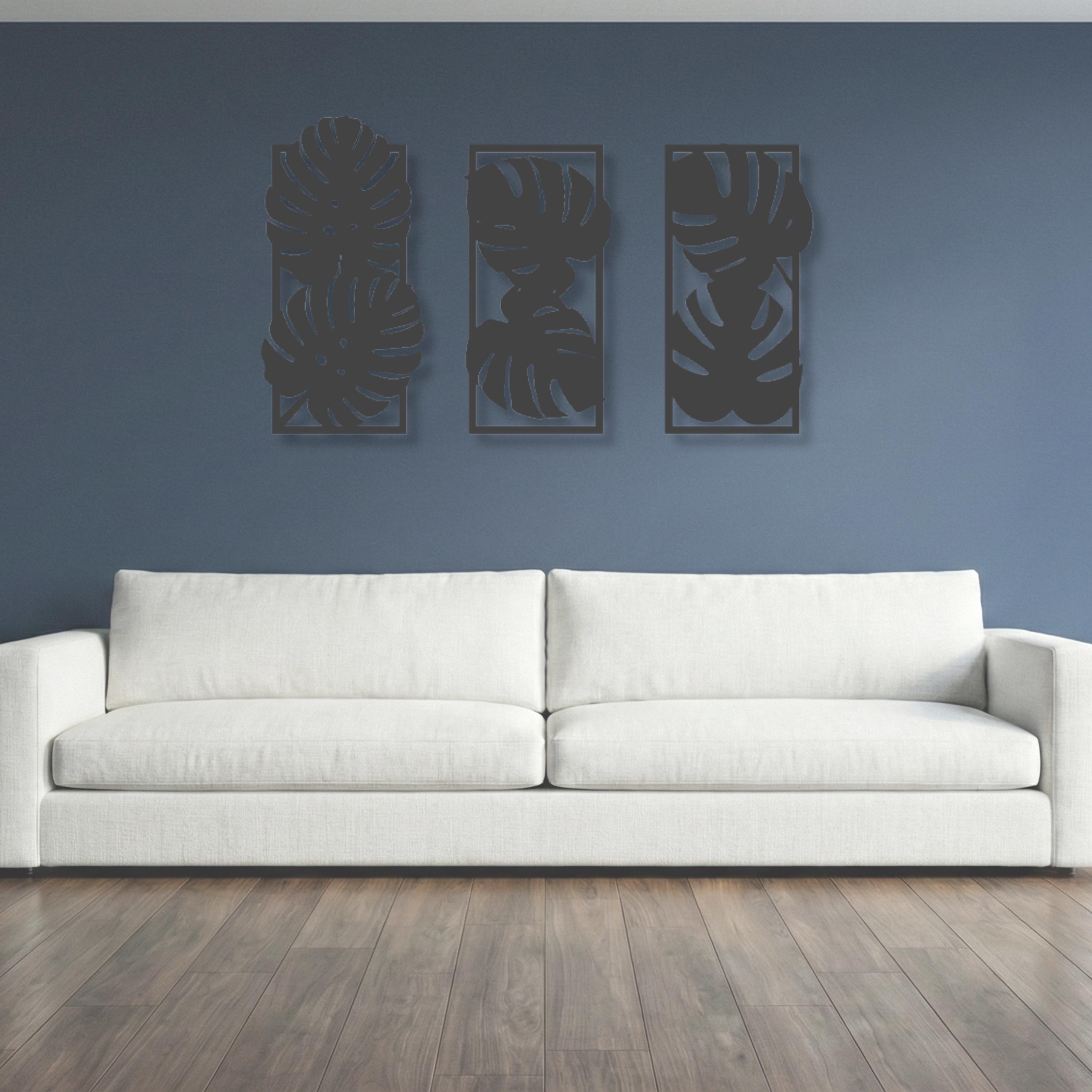 Monstera Leaf Metal Wall Art Set – Tropical Decor Panels - Etsy