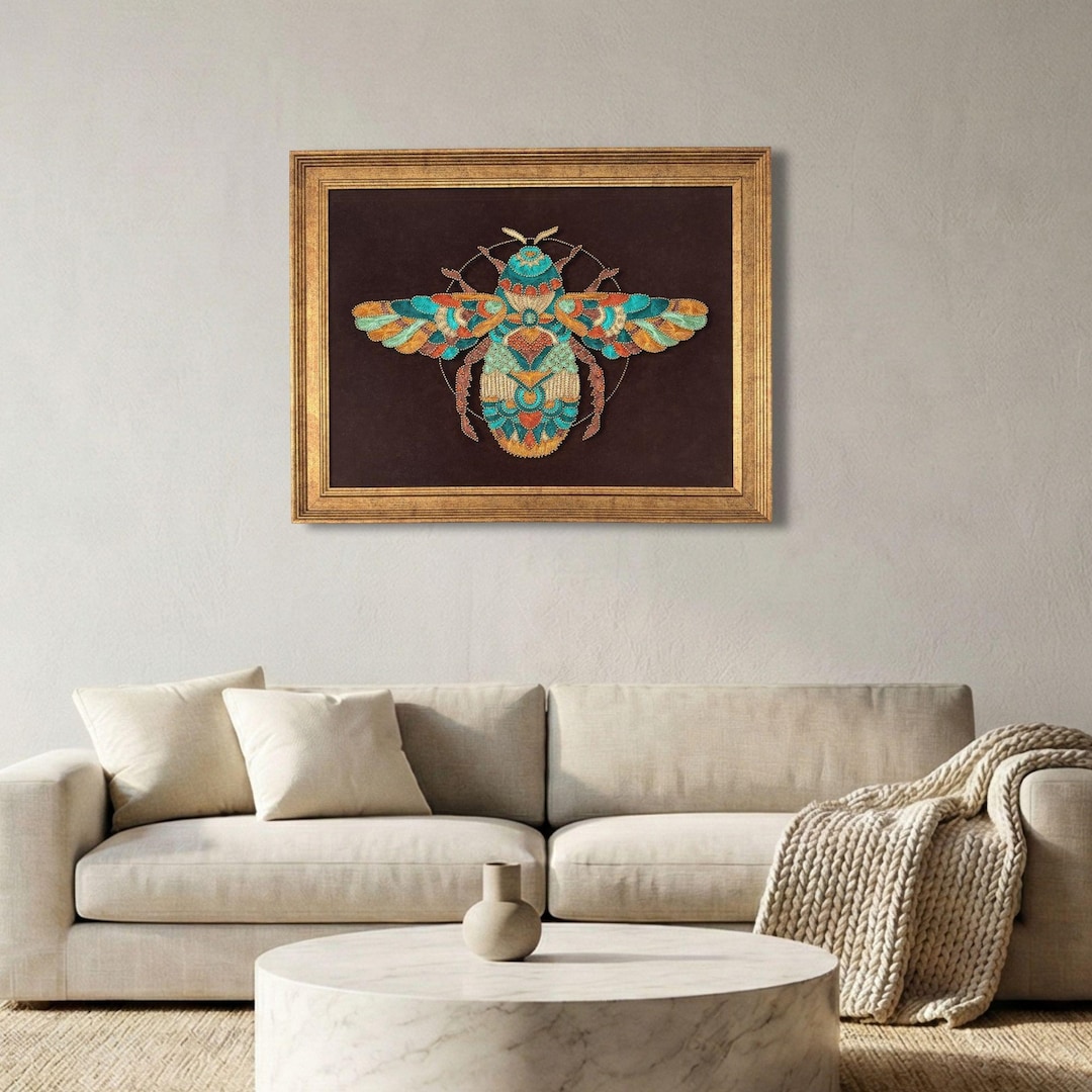 Filography Art Scarab Beetle Wire Wall Art With Gold and Silver Color ...