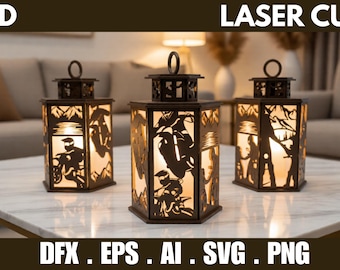 Wycinana laserowo lampa 3D z ojcem i synem na motocyklu w formacie SVG, pliki z cieniem motocykla ojca i syna, prezent dla motocyklisty w formacie DXF, EPS, AI, PNG, Cricut, Glowforge
