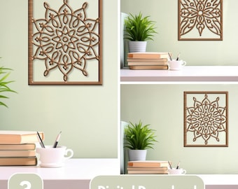 Mandala Wall Art SVG Bundle | Layered Mandala Cut Files | Laser Cut CNC Template | Glowforge Decor SVG | Boho Wall Hanging