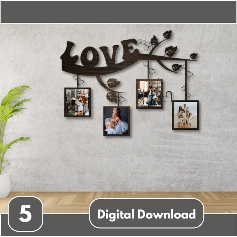 Love Photo Frame SVG Bundle, Family Love Wall Art, Romantic Photo Frame ...