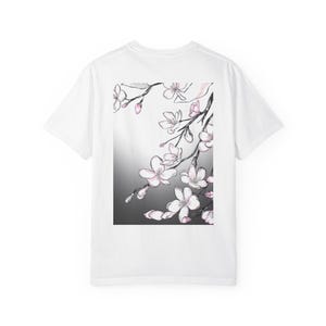 The Grace of Sakura Japanese Ink-Style Graphic Tee