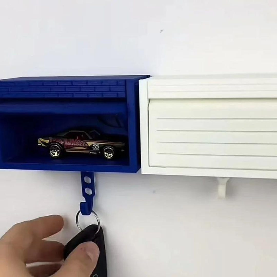 Car Garage Key Holder – 3d Printed Wall-mounted Hook Rack With Opening ...