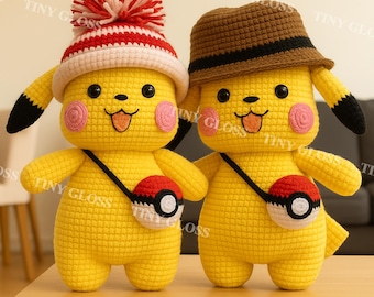 Pikachu-haakpatroon: knuffel amigurumi pdf-zelfstudie