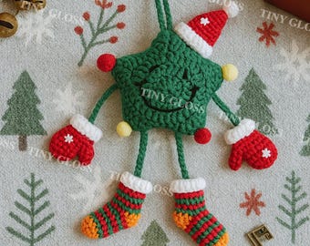 Christmas Star Crochet Pattern: Amigurumi Ornament (PDF)