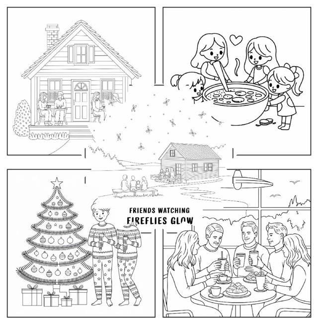 Friends Coloring Book for Kids, Cute Animal Friends Coloring Pages ...