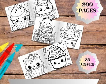 Cute Kawaii Coloring Book Printable PDF Instant Digital Download, Fun ...