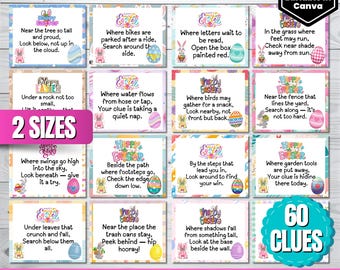 Easter Scavenger Hunt For Kids, Indoor Outdoor Easter Game, Treasure Hunt Clues, Easter Hunt Clues, Easter Egg Hunt, Kids Easter Activities