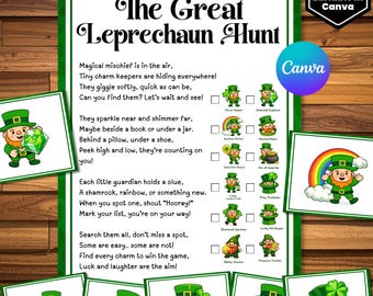 Leprechaun Scavenger Hunt Game: St. Patrick's Day Activity (PDF)