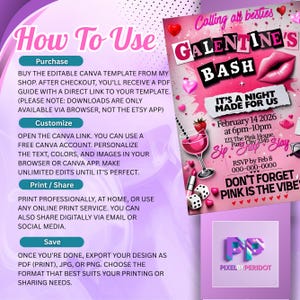 Editable Burn Book Galentine's Day Invite, Pink Girls Party Invitation, Valentine's Day Invite, Girls Only, Mean Girls Galentines Invite