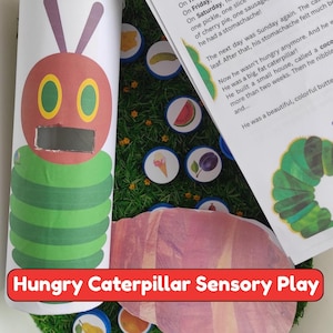Hungry Caterpillar Feeding Activity, Story Based Learning, Fine Motor Skills Game (Digital Download)
