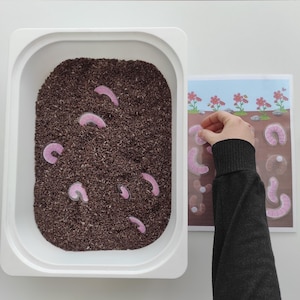 Printable Worm Sensory Bin Activity for Toddlers | Preschool Fine Motor ...